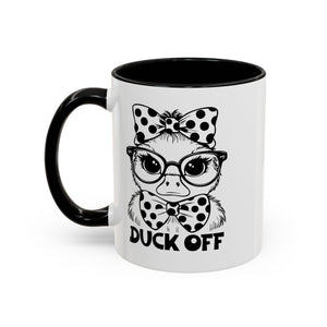Duck off  Coffee Mug - Fun Gift for Bird Lovers, Birthday, Office Décor, Humorous Kitchenware, Unique Drinkware