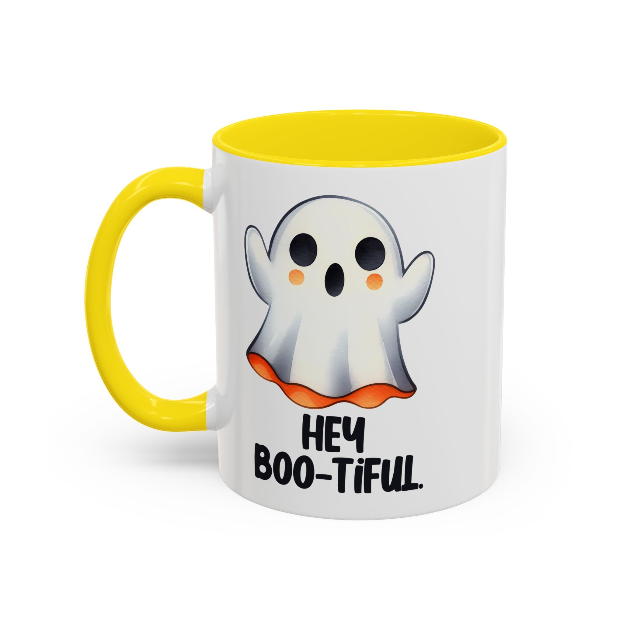 Hey Boo-tiful Ghost Coffee Mug, Halloween Mug, Cute Gift, Spooky Decor, Fun Mug