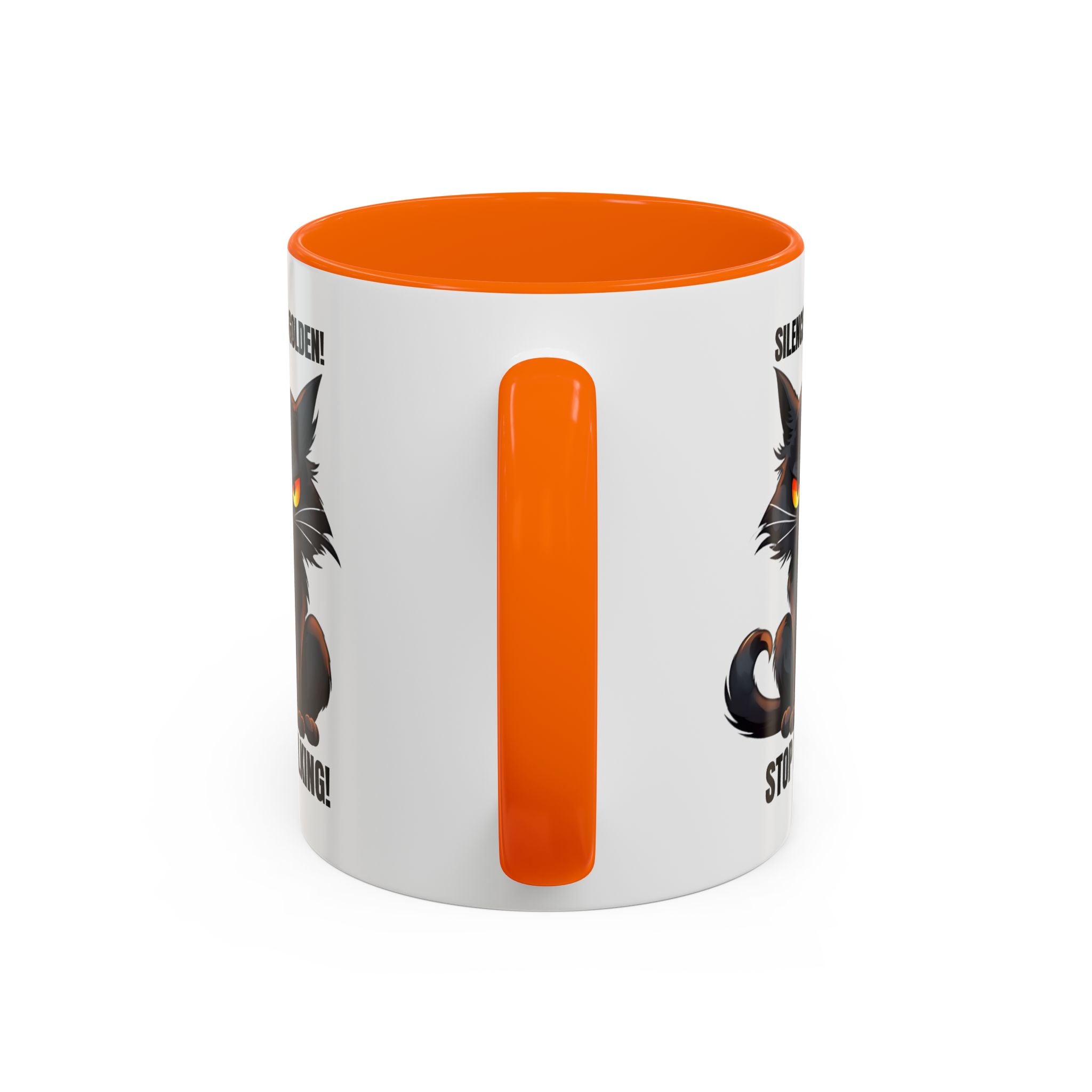 Funny Cat Mug | Silence Is Golden Coffee Cup | Gift for Cat Lovers | Humorous Kitchenware | Ceramic Teacup | Unique Animal Gifts