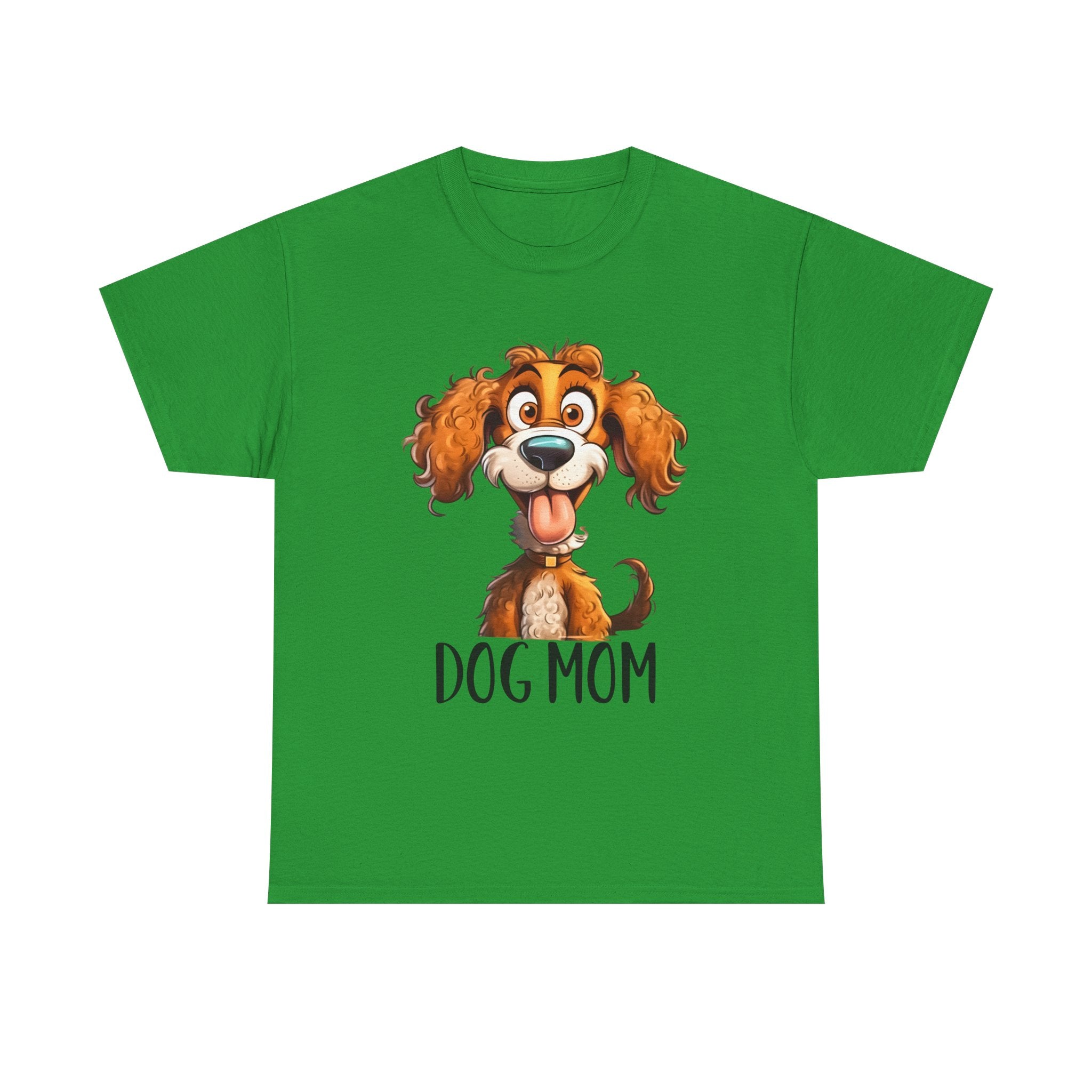 Dog Mom Unisex Heavy Cotton Tee, Pet Lover Shirt, Gift for Dog Lovers, Animal T-Shirt, Cute Dog Graphic Tee