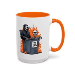 Funny Grim Reaper Coffee Mug - Perfect for Halloween, Gift for Friends, Quirky Kitchen Decor, Novelty Drinkware