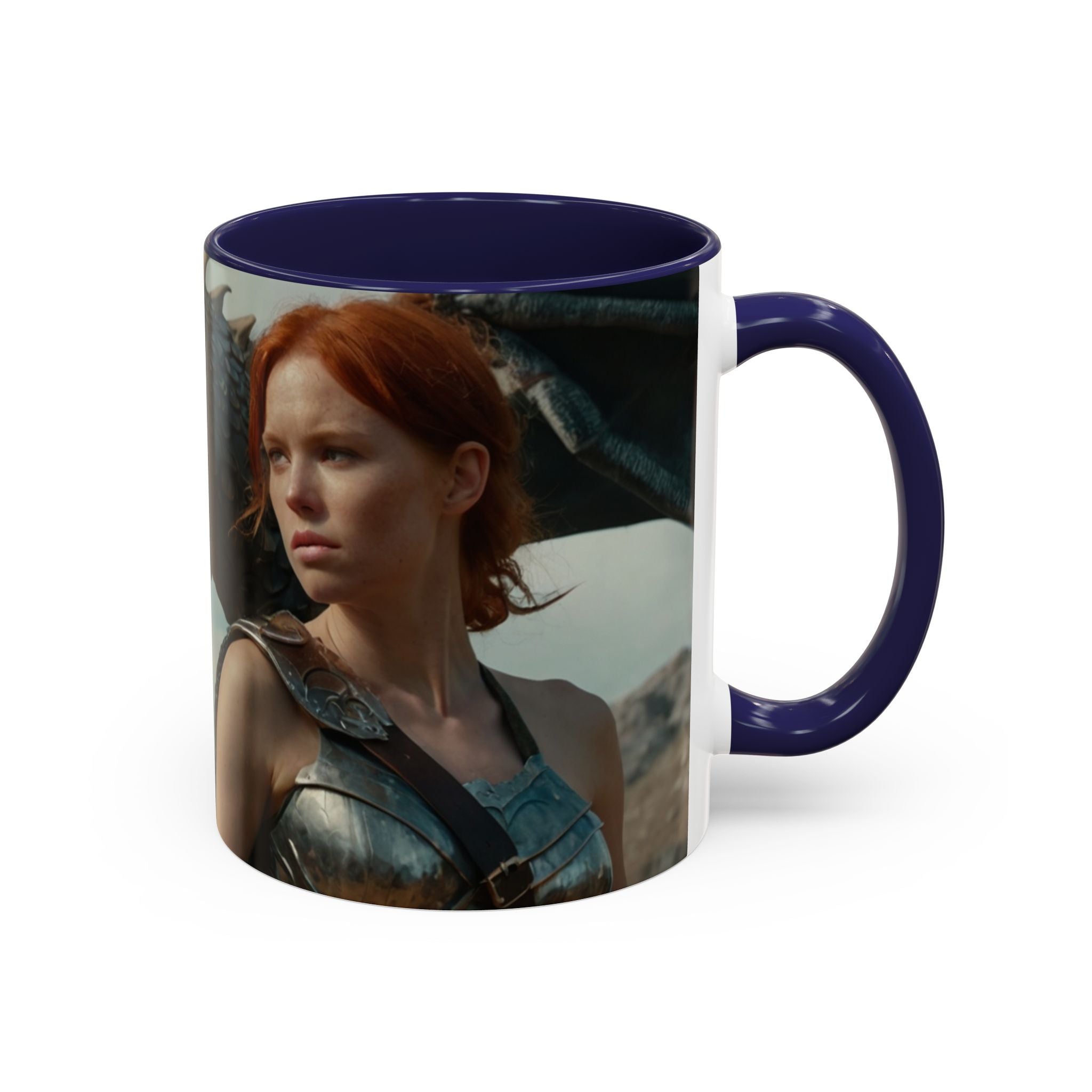 Dragon warrior Fantasy-Themed Accent Coffee Mug gothic