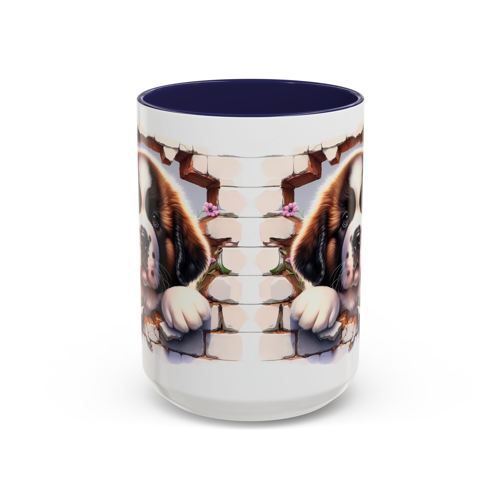 Cute Dog Breakthrough Accent Coffee Mug - Gift for Dog Lovers, Home Decor, Personalized Pet Mug, Puppy Lover's Kitchenware
