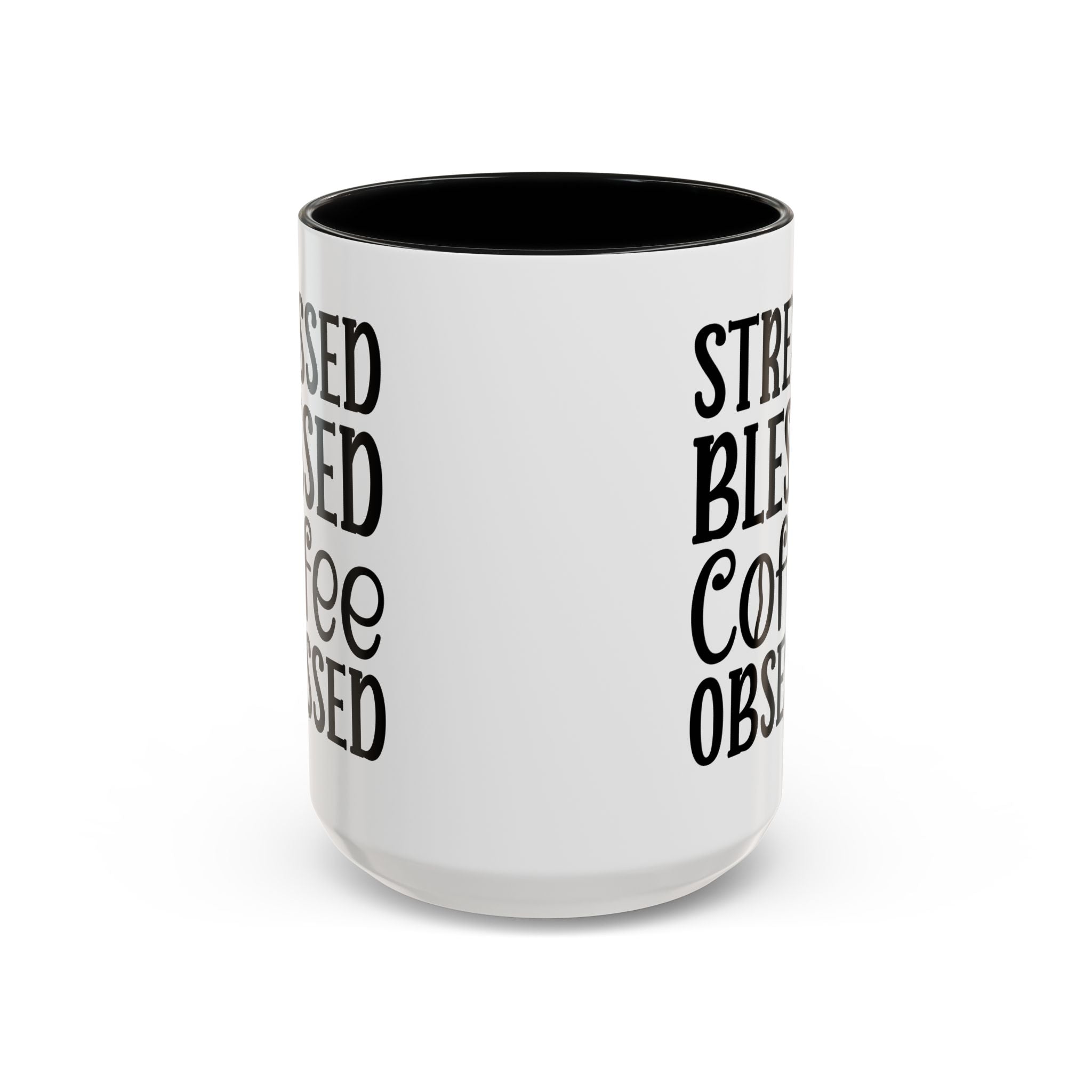 Stressed Blessed Coffee Obsessed Mug, Motivational Coffee Mug, Gift for Coffee Lovers, Funny Office Mug, Self-Care Gift Idea