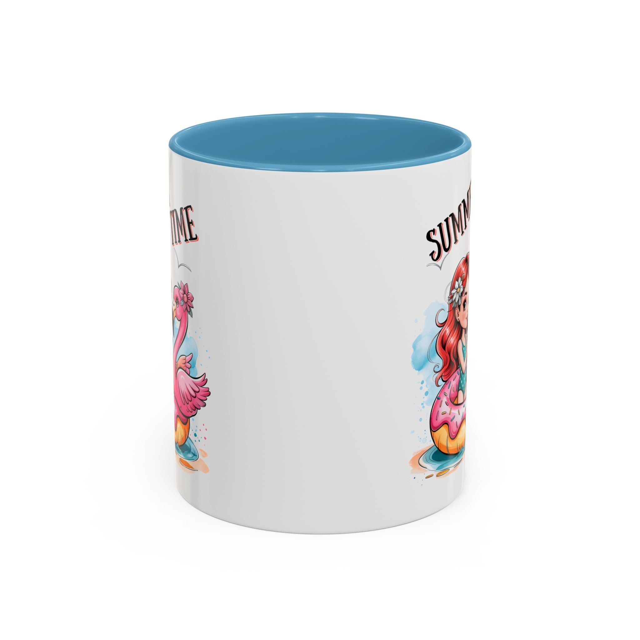 Summer Time Accent Coffee Mug - 11oz & 15oz funny cute girl floating
