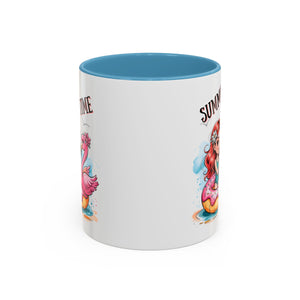 Summer Time Accent Coffee Mug - 11oz & 15oz funny cute girl floating