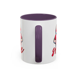 Smiling Heart Accent Coffee Mug - 11oz & 15oz | Cute Gift for Friends & Family