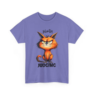 Unisex Cat Judgment Tee, Funny Cat Shirt, Gift for Cat Lovers, Pet Humor Tee, Cute Cat Graphic Tee, Animal T-Shirt