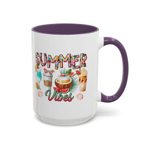 Summer Vibes Accent Coffee Mug - 11oz & 15oz - Perfect for Sunny Days & Celebrations