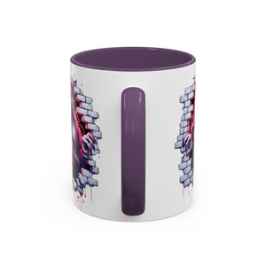 Vampire Wall Art Coffee Mug - Gothic,  Perfect Gift for Halloween, Unique Art Mug, Monster Mug, Fantasy Drinkware