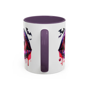 Gothic Vampire Coffee Mug, Halloween Mug, Dark Aesthetic, bats, Spooky Home Decor, Unique Coffee Cup