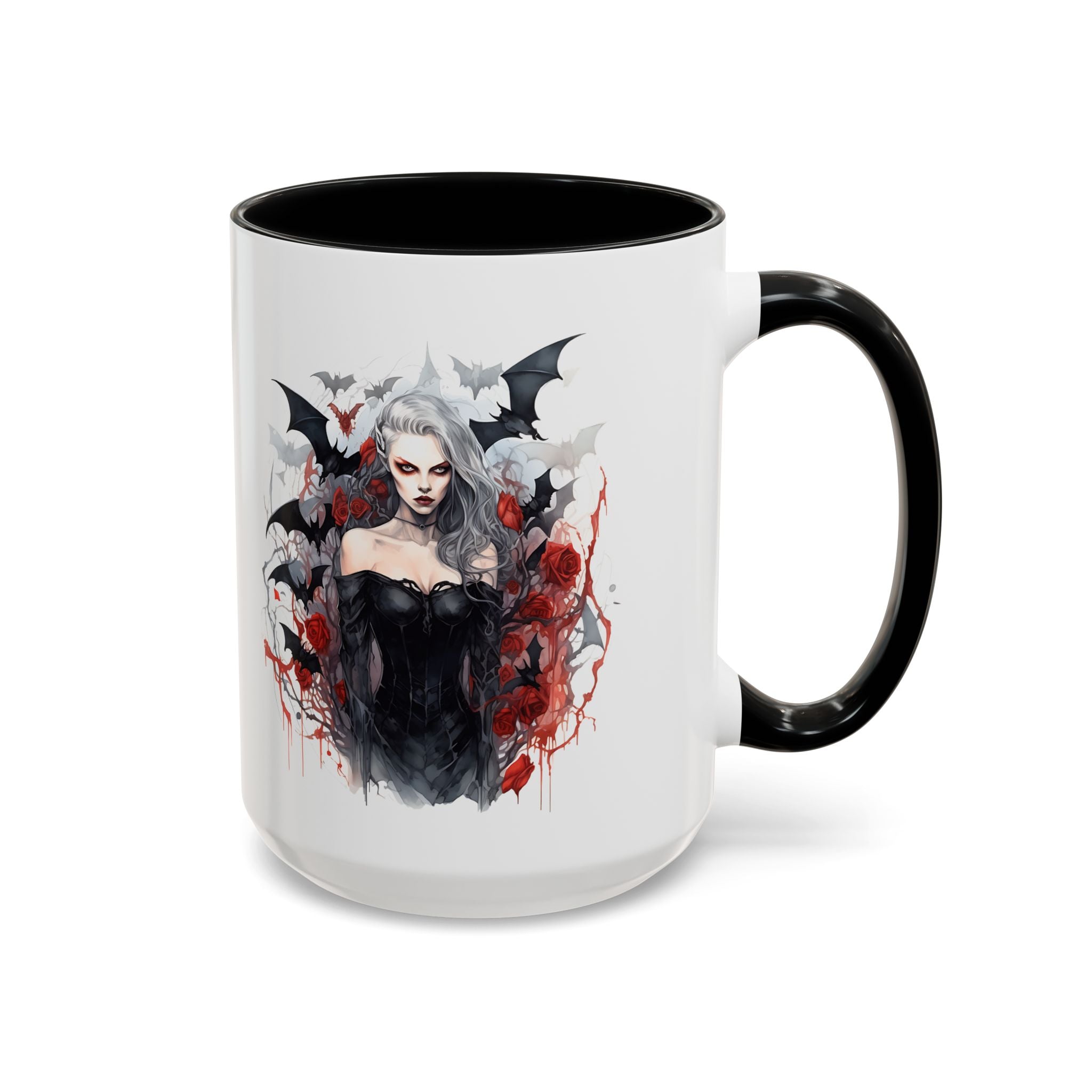Gothic Coffee Mug, Dark Aesthetic Cup, Halloween Drinkware, Vampire Themed Gift, Horror Mug, Witchy Kitchen Decor