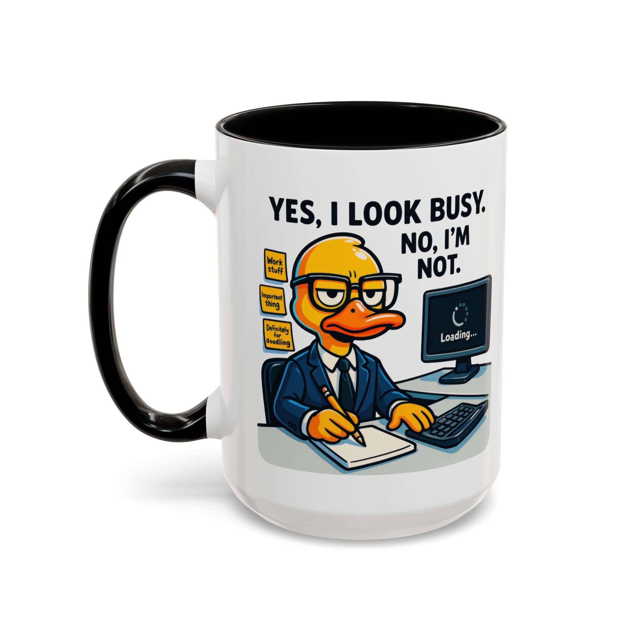Funny Office Mug, Quirky Coffee Cup, Duck Humor Mug, Gift for Coworkers, Cute Desk Mug