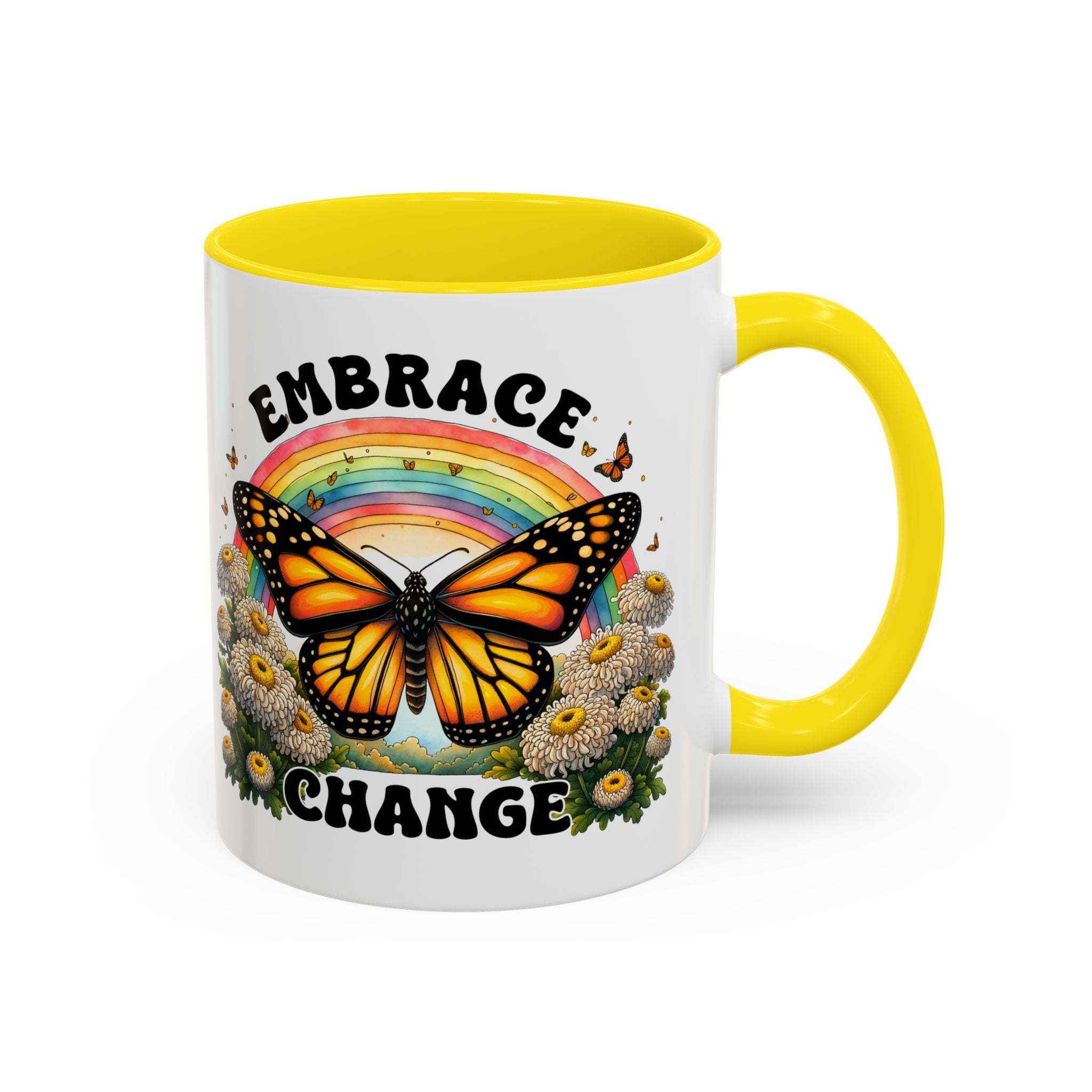 Embrace Change Butterfly Coffee Mug – Inspirational Gift for Nature Lovers