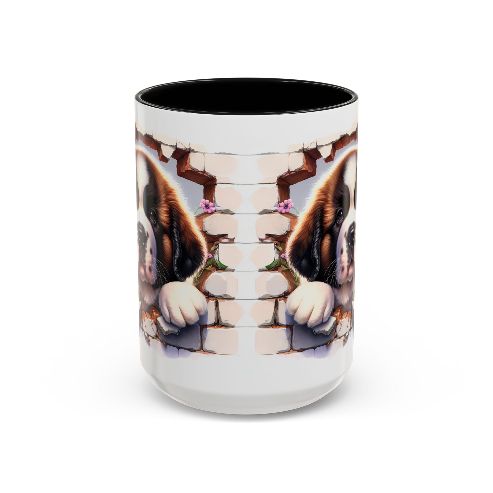 Cute Dog Breakthrough Accent Coffee Mug - Gift for Dog Lovers, Home Decor, Personalized Pet Mug, Puppy Lover's Kitchenware