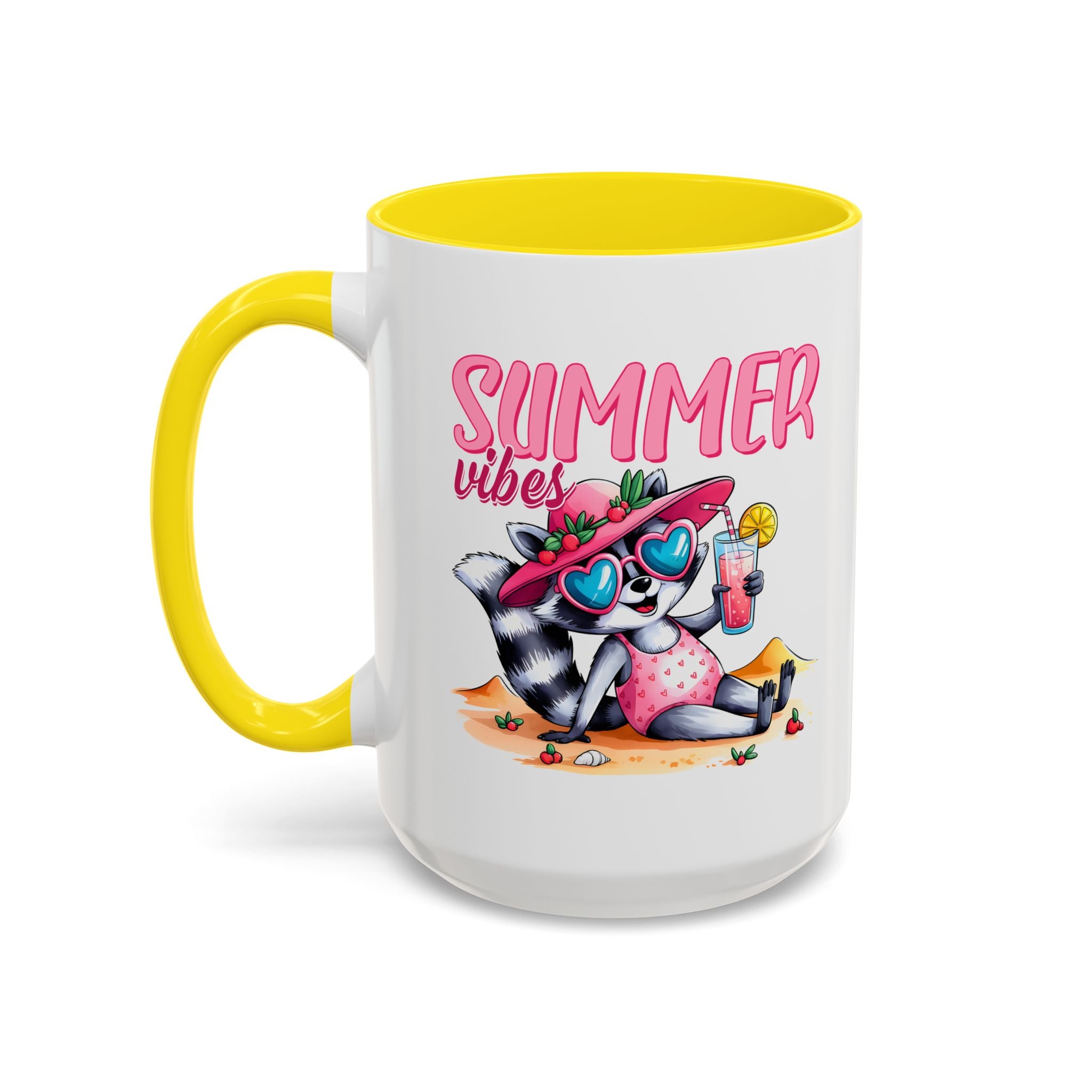 Summer Vibes Accent Coffee Mug - Fun & Colorful Design for Relaxing Moments
