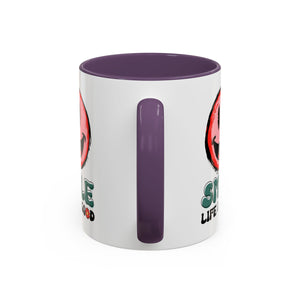 Smiley Face Accent Coffee Mug - "Smile, Life is Good" - 11oz & 15oz