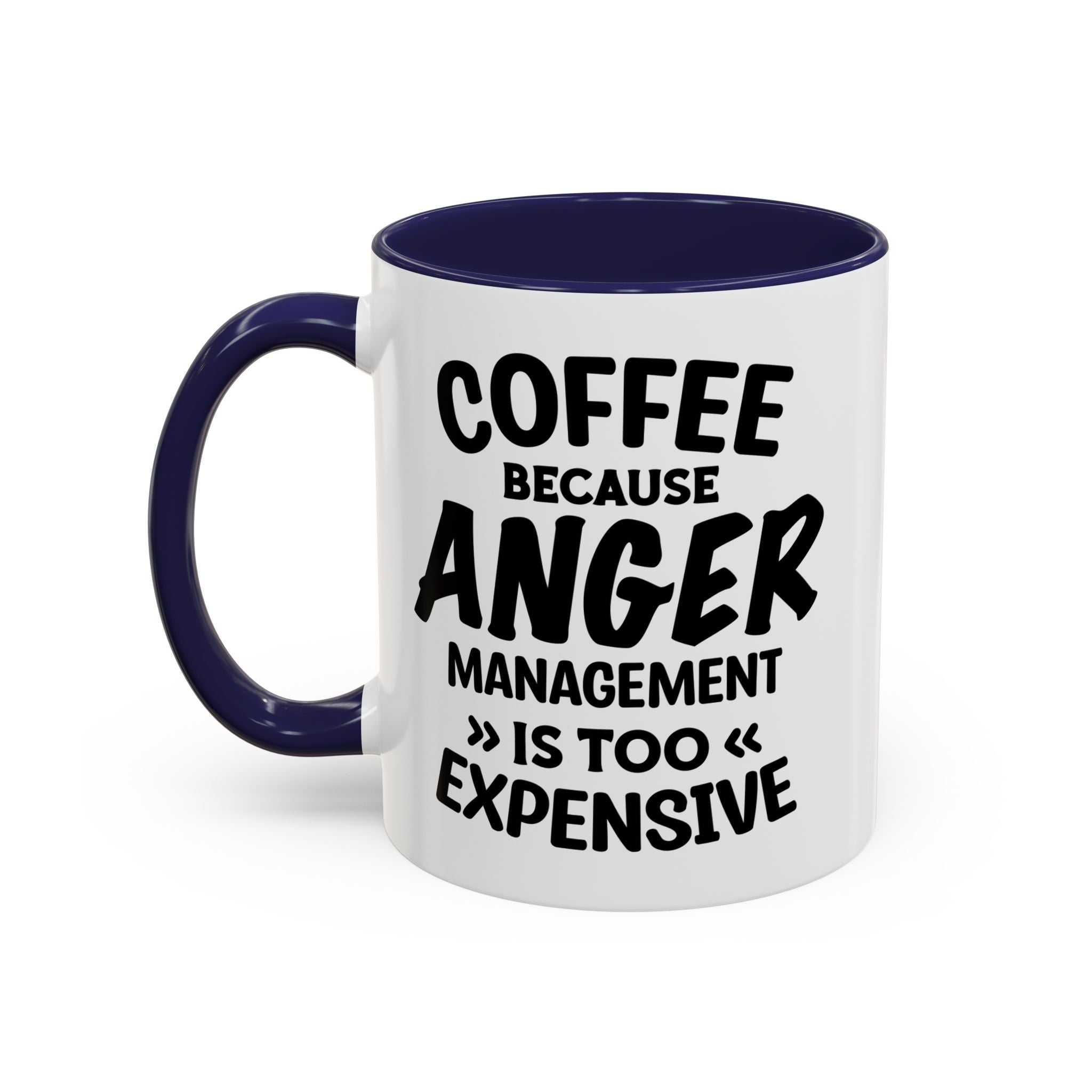 Funny Anger Management Coffee Mug, Gift for Coffee Lovers, Stress Relief, Black Accent, Humorous Cup for Friends, Office Humor, Funny Gifts
