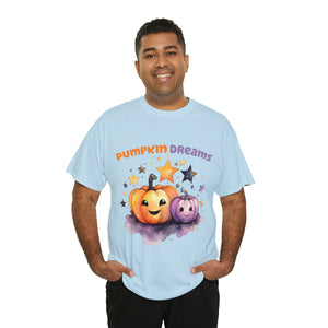 Halloween t shirt pumpkin dreams pastel colors gift for whole family fall fun stocking stuffer Unisex Heavy Cotton Tee