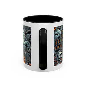 Gothic vampire Halloween Coffee Mug, Spooky Decor, Skull Design, Gift for Horror Lovers,  Party Essential, Unique Drinkware