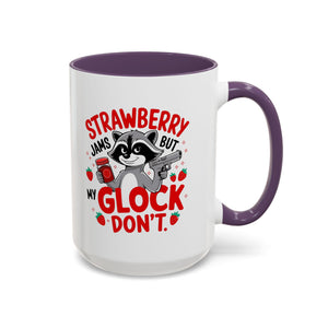 funny raccoon with gun attitude glock