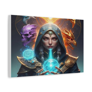 Mystical Sorceress Canvas Artwork - Fantasy Wall Decor