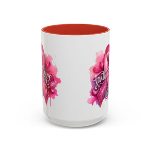 Cancer awareness Inspirational Hope & Faith and Love Coffee Mug