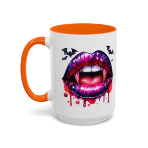 Gothic Vampire Coffee Mug, Halloween Mug, Dark Aesthetic, bats, Spooky Home Decor, Unique Coffee Cup