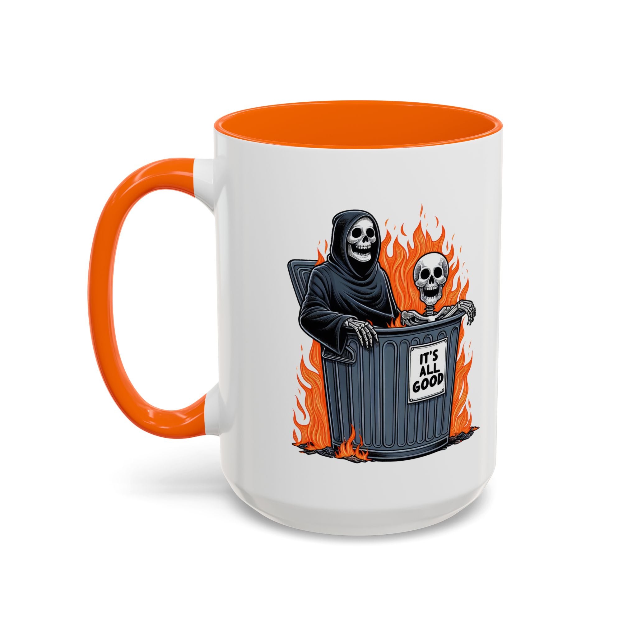 Funny Grim Reaper Coffee Mug - Perfect for Halloween, Gift for Friends, Quirky Kitchen Decor, Novelty Drinkware