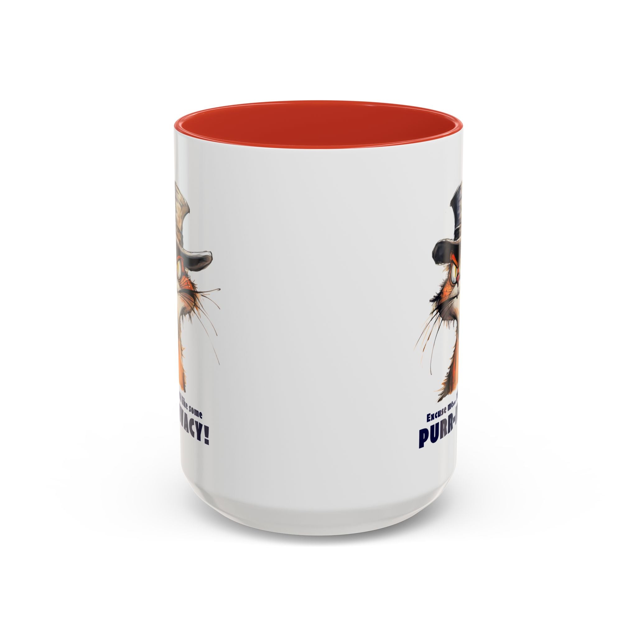 Funny Cat Coffee Mug - Purr-ivacy & Puppy Humor, Gifts for Cat Lovers, Home Office Accessories, Birthday, Pet Owner Mug
