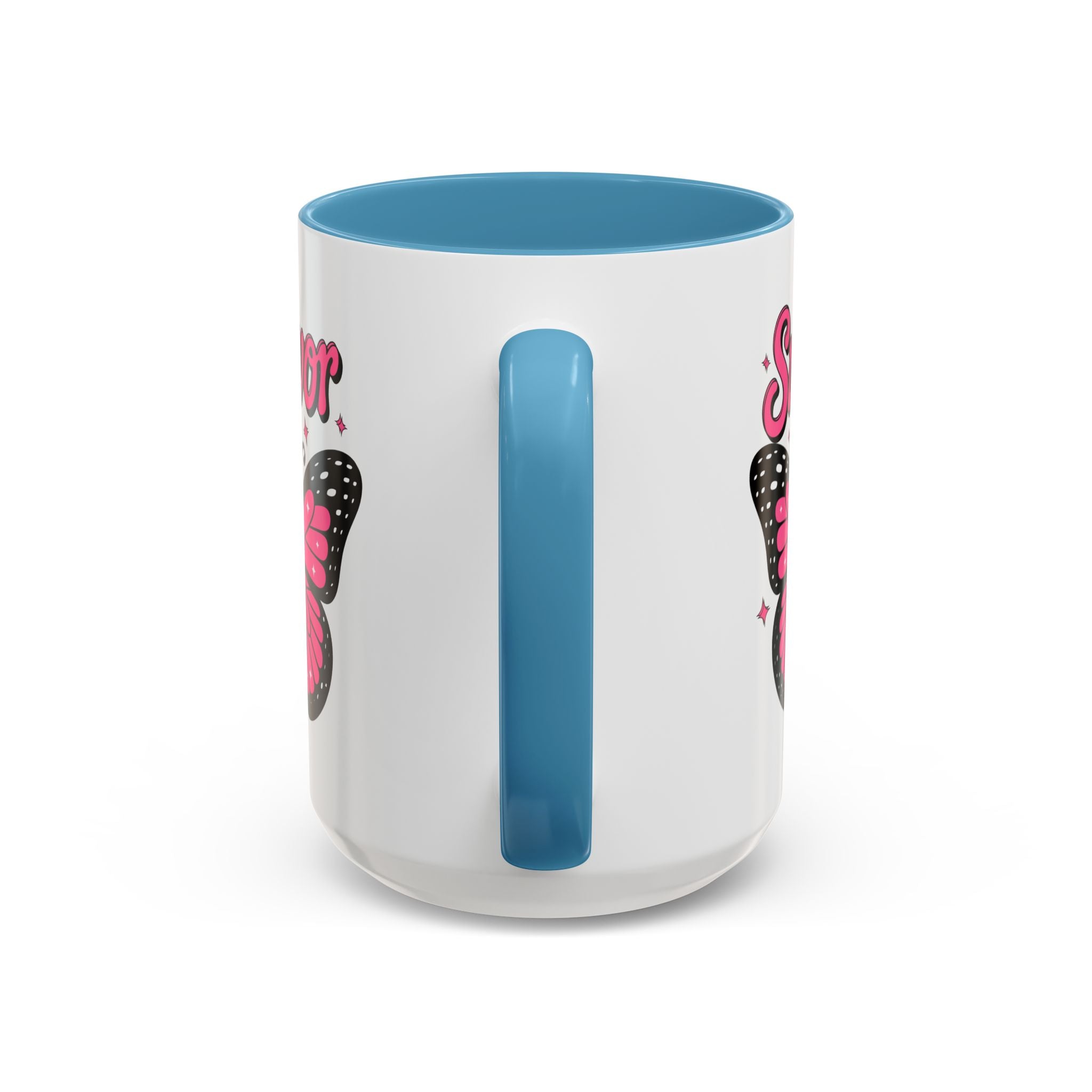 Survivor Butterfly Coffee Mug, Inspirational Gift, Pink Ribbon Mug, Breast Cancer Awareness, Empowerment Cup, Motivational Drinkware