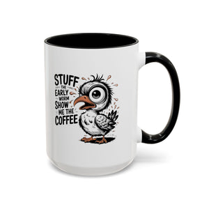 Quirky Coffee Mug with Owl Design | Gift for Coffee Lovers, Unique Office Mug, Fun Morning Coffee Cup, Bird-Themed Mug, Early Bird Gift