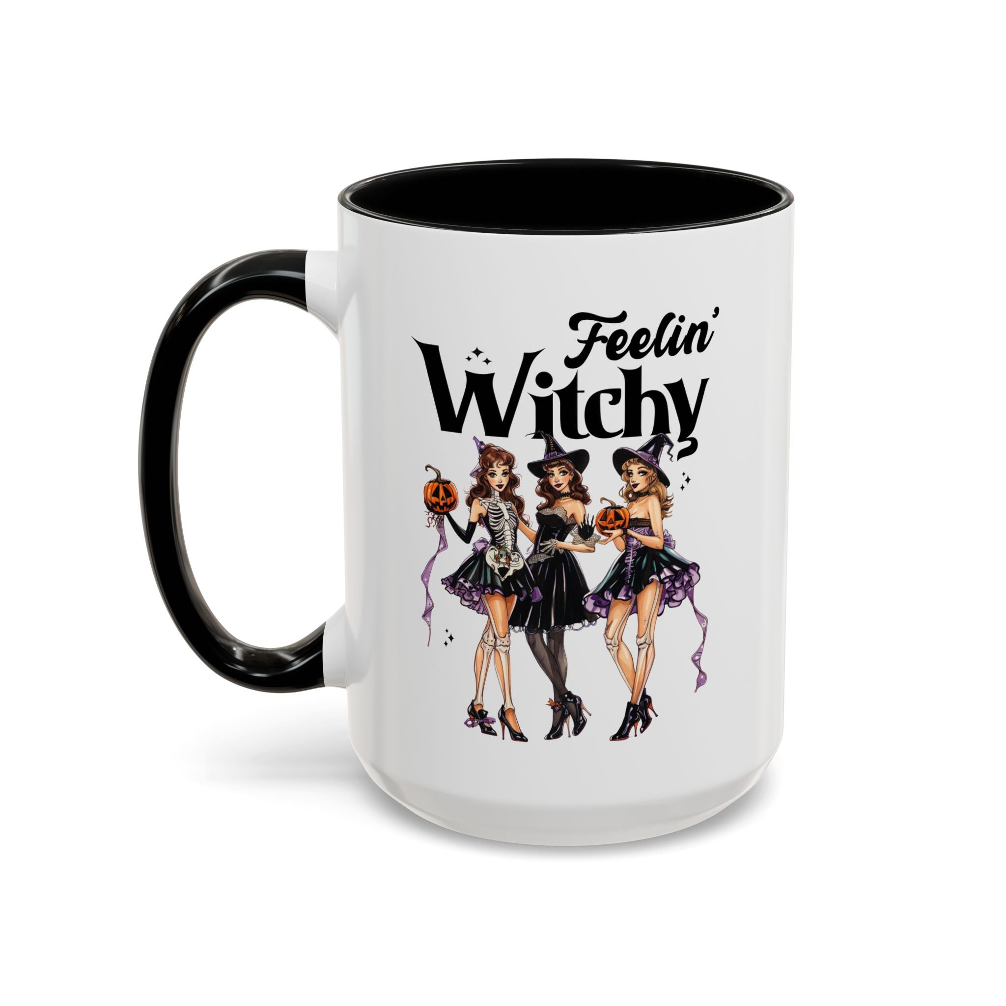 Witchy Accent Coffee Mug - Spooky Halloween Mug, Witchy Decor, Gift for Her, Fall Coffee Cup, Party Mug