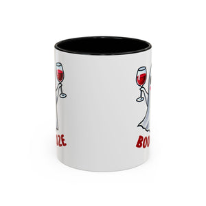 Boozy Ghost Accent Coffee Mug | Funny Halloween Tea Cup, Spooky Gift, Halloween Decor, Ghost Mug for Parties, Unique Drinkware