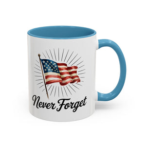 Patriotic Never Forget Coffee Mug - 11oz & 15oz USA flag