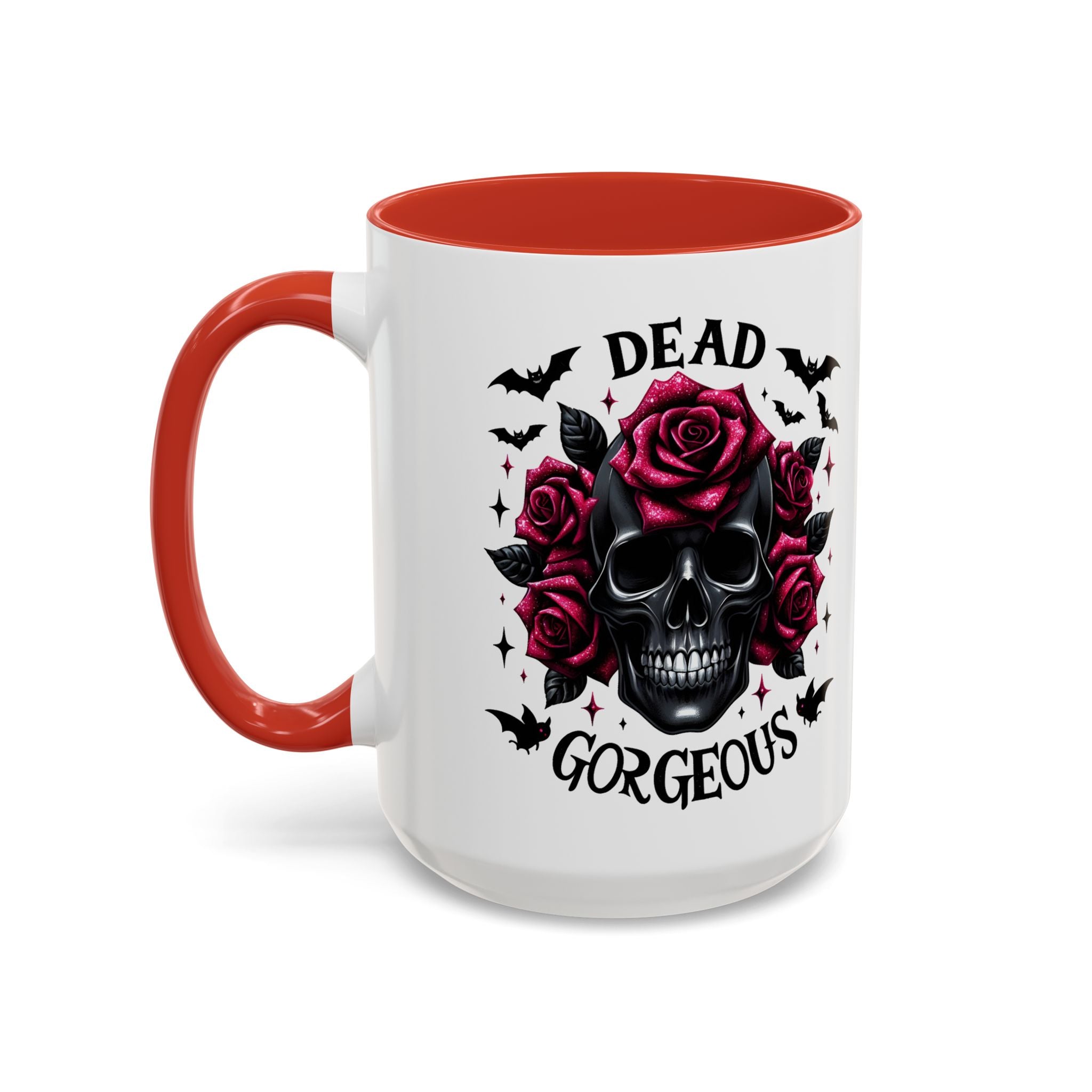 Gothic Skull Coffee Mug - Dead Gorgeous Design halloween horror art goth