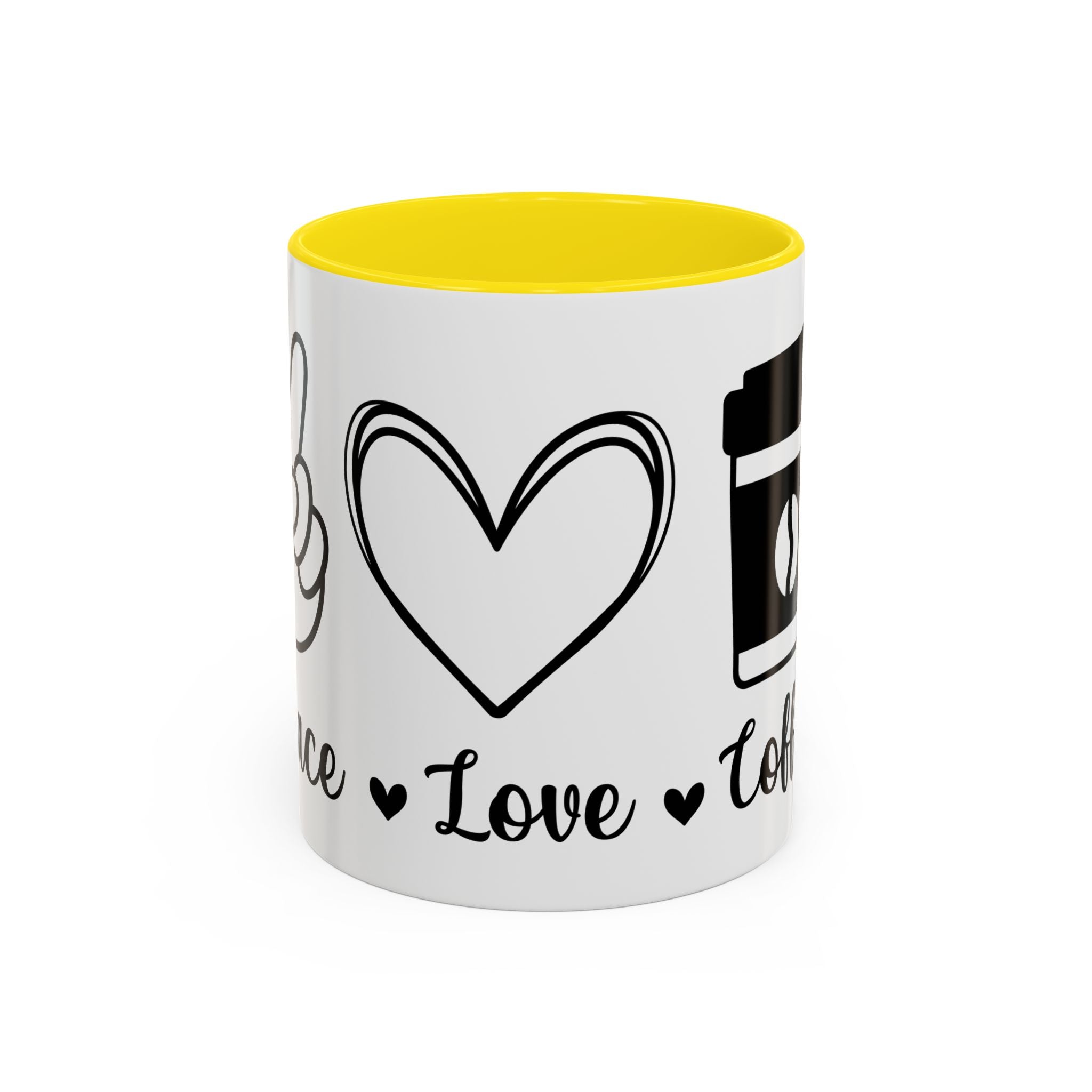 peace love coffee Accent Coffee Mug (11, 15oz)