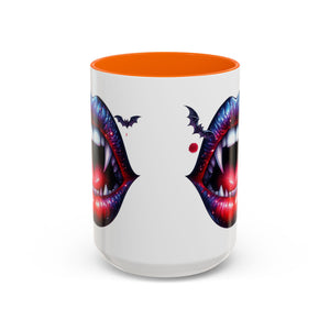 Vampire Lips Coffee Mug, Gothic Drinkware, Halloween Gift, Spooky Kitchen Decor, Vampires, Halloween Party Accessories