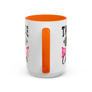 Tackle Breast Cancer Coffee Mug, Supportive Gift for Football Fans, Awareness Mug, Cheer Team Spirit, Fundraiser Drinkware