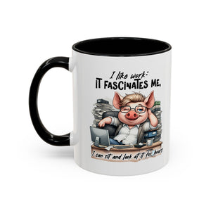 Whimsical Pig Coffee Mug, Funny Gift for Animal Lovers, Unique Office Mug, Cute Coffee Cup, Perfect for Birthdays, Holidays
