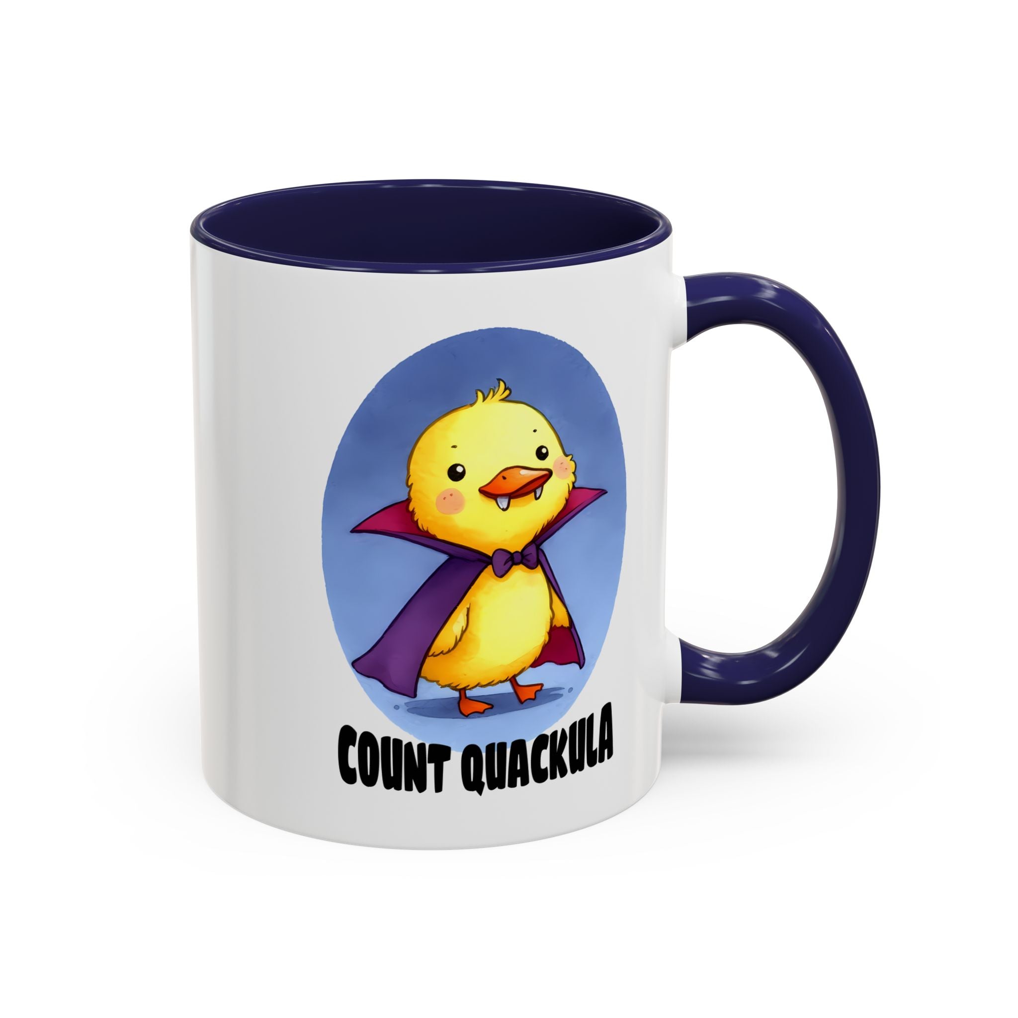 Cute Count Quackula Accent Coffee Mug - Adorable Gift for Coffee Lovers, Halloween Decor, Chick Collectors, Quirky Kitchen