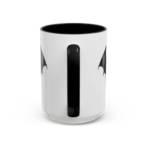 gothic vampire girl with wings horror art Accent Coffee Mug (11, 15oz) vamp14