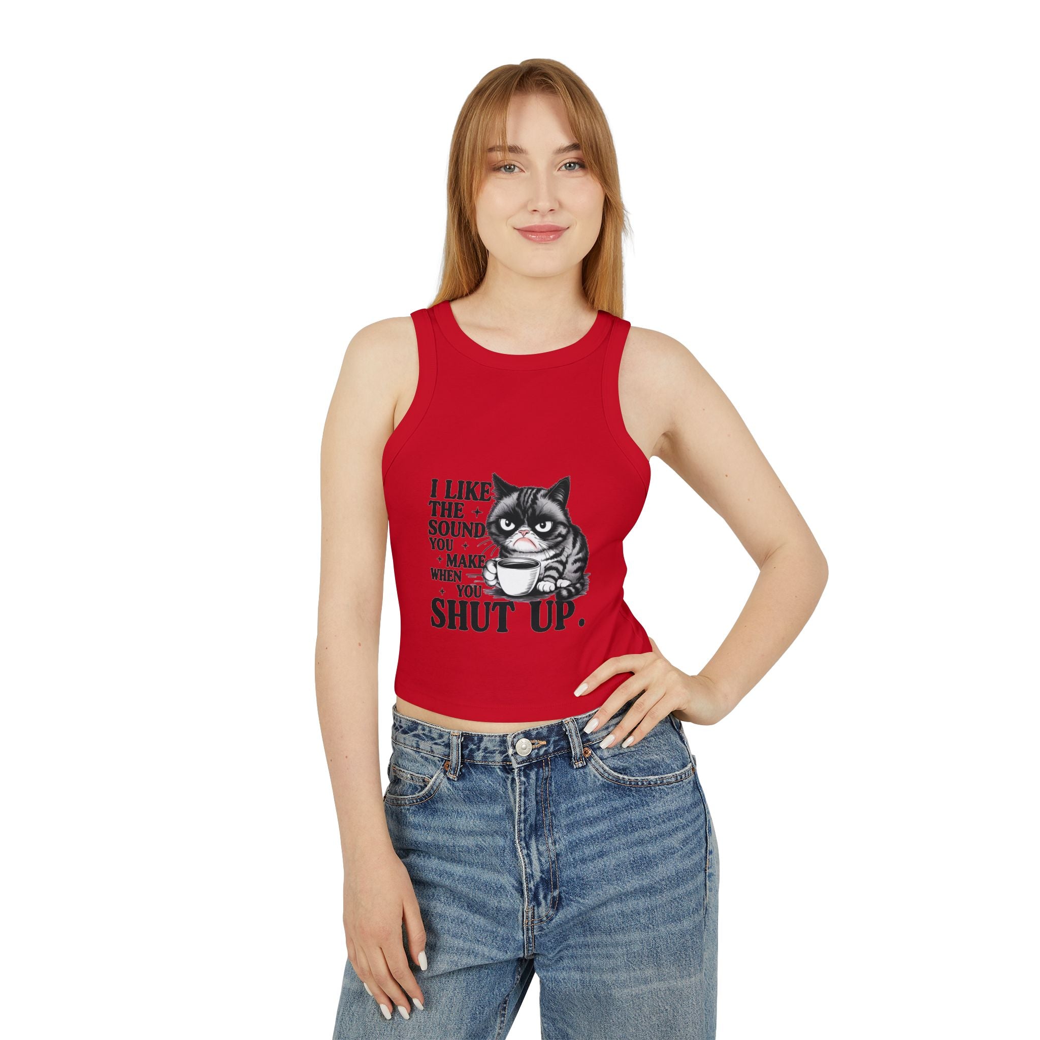 Funny Cat Tank Top, Cute Cat Lover Gift, Summer Crop Top, Pet Humor Shirt, Gift for Cat Owners, Casual Summer Wear