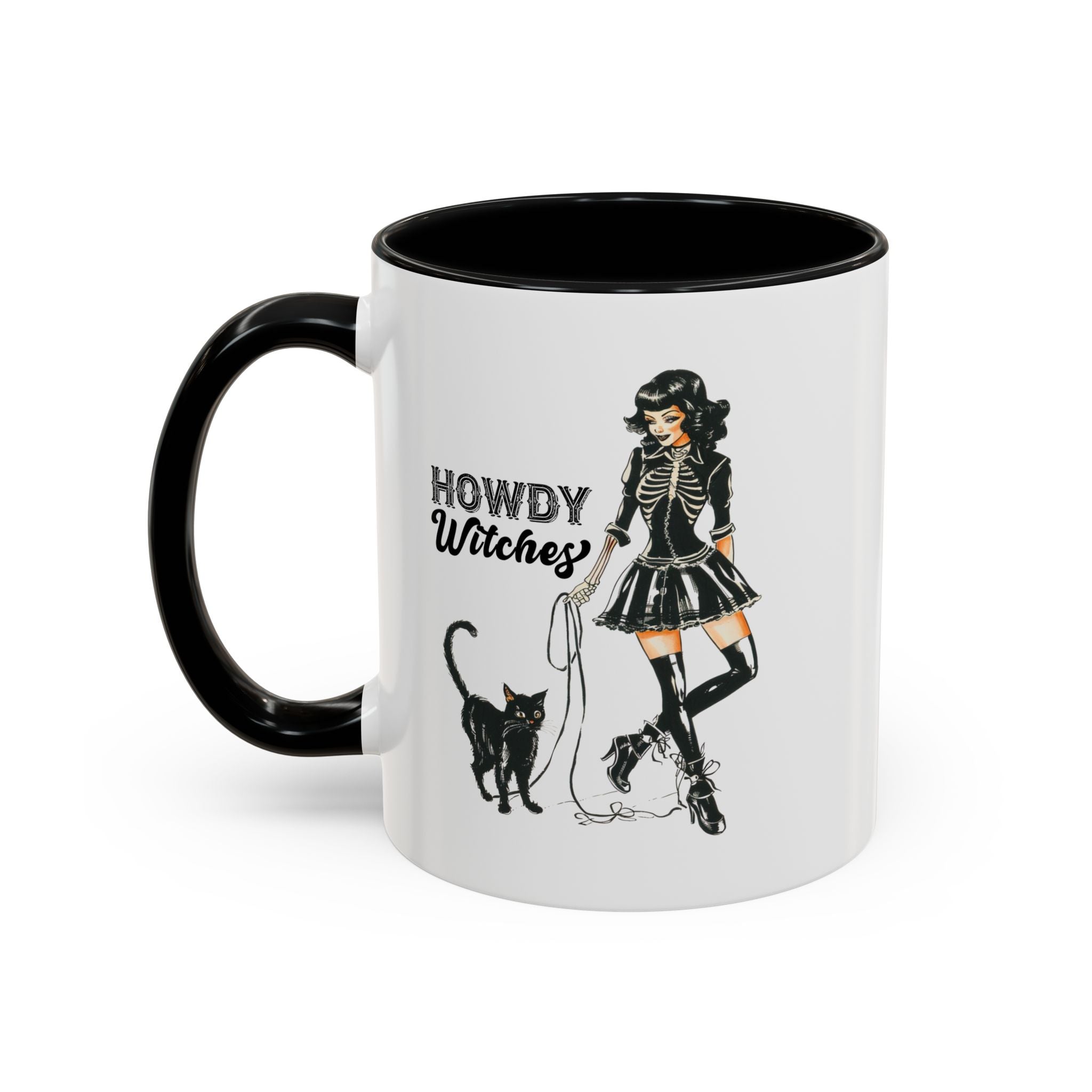 Spooky Cat Coffee Mug, Halloween Gifts, Witchy Home Decor, Black Cat Mug, Cozy Drinkware, Magical Kitchen Accessories