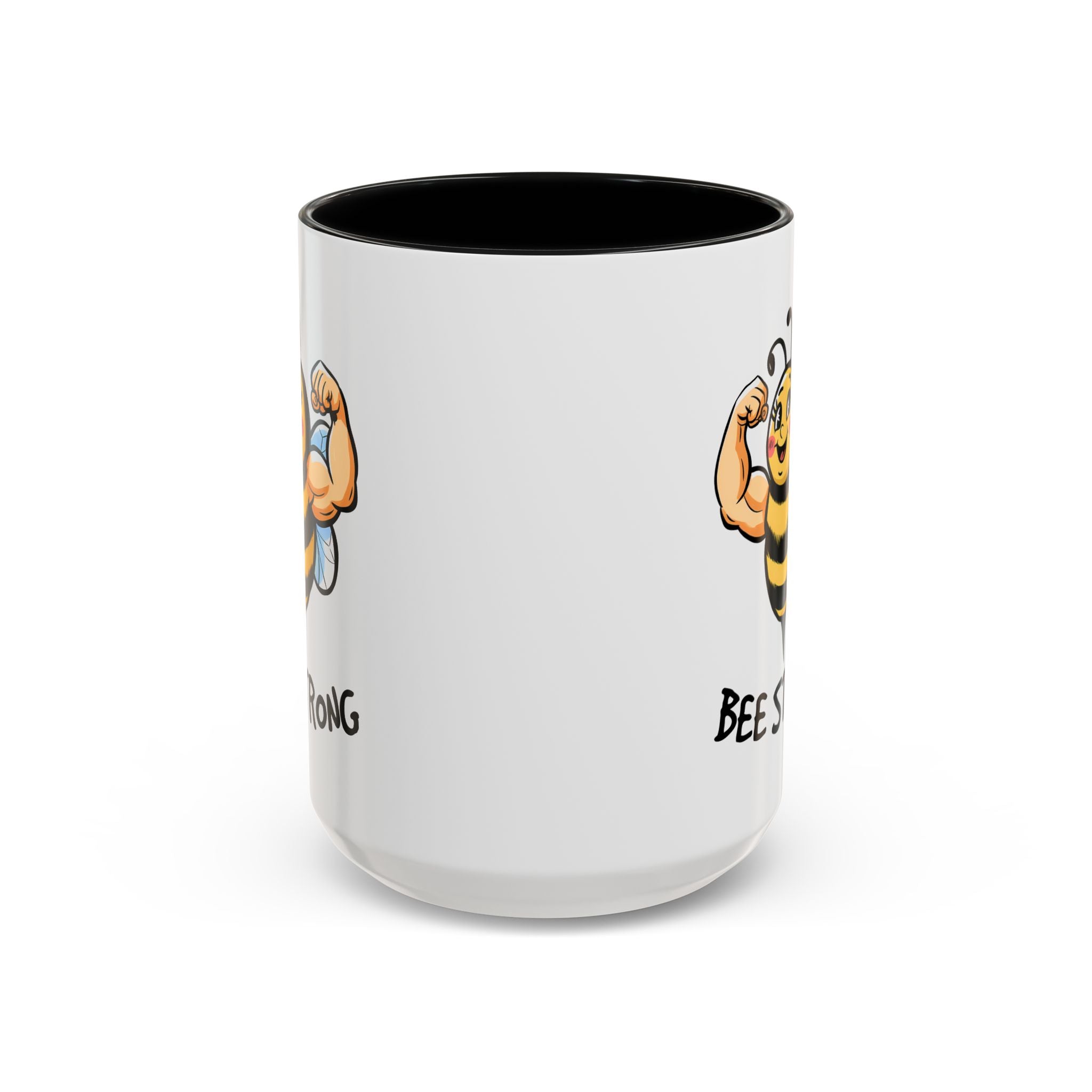 Bee Strong Accent Coffee Mug - Motivational Mug for Strength and mental health