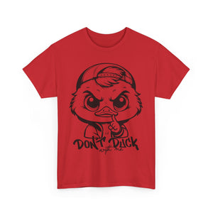 Don't Duck With Me Unisex Heavy Cotton Tee - Fun Cartoon Design Perfect for Casual Days