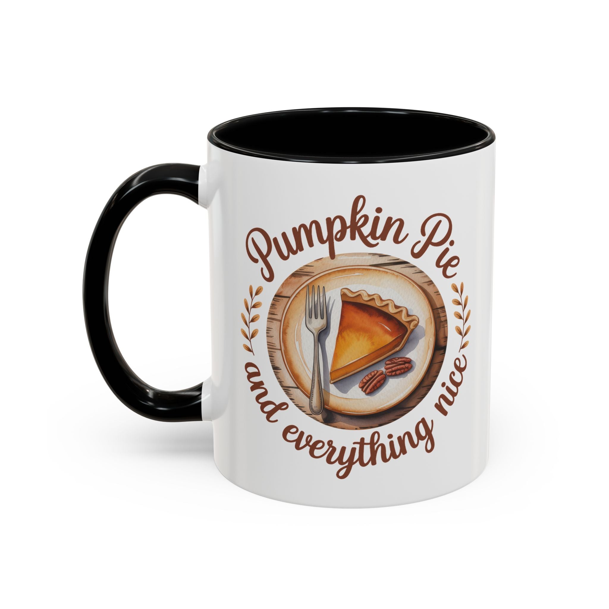 Pumpkin Pie Accent Coffee Mug - Perfect for Fall and Thanksgiving Warmth