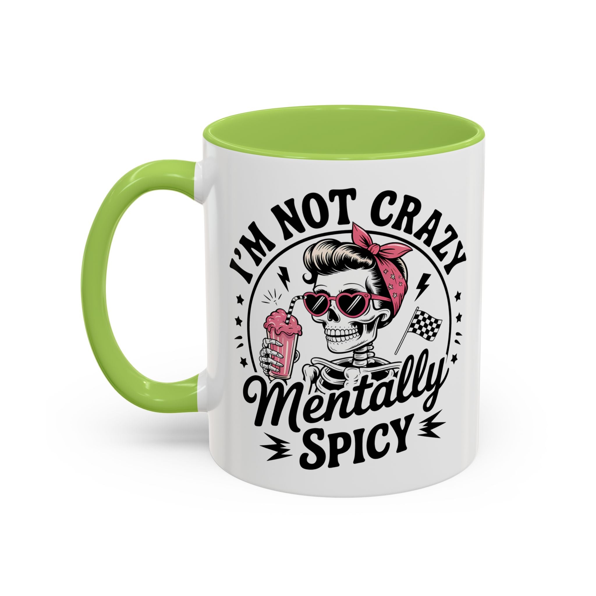 Mentally Spicy I'm not crazy Coffee Mug - Fun Quote for Coffee Lovers adult humor mental health