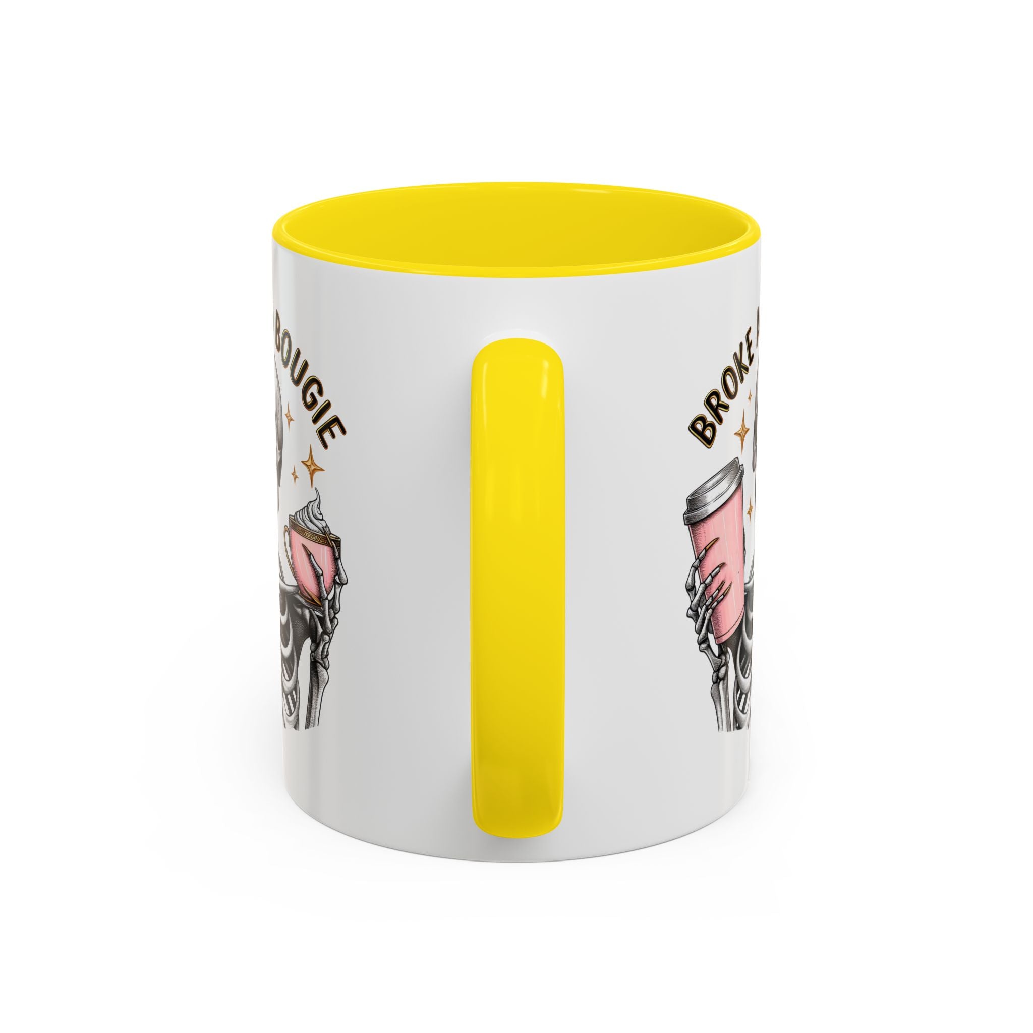 Broke and Bougie Coffee Mug, Skeleton Mug, Halloween Mug, Unique Gift for Coffee Lovers, Spooky Decor