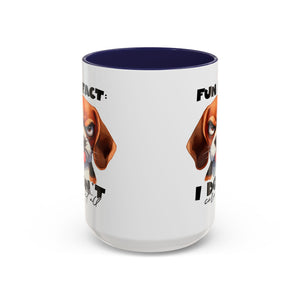 Funny Dog Accent Coffee Mug - Beagle Lover Gift, Pet Owner Present, Unique Animal Mug, Quirky Home Decor, Fun Fact Design